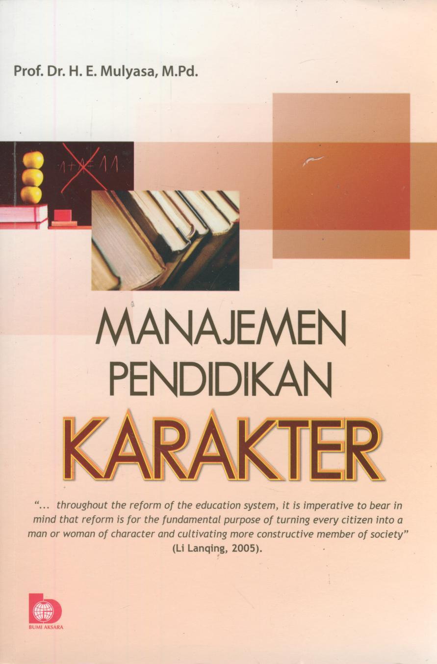 Cover Manajemen Pendidikan Karakter / H.E.Mulyasa