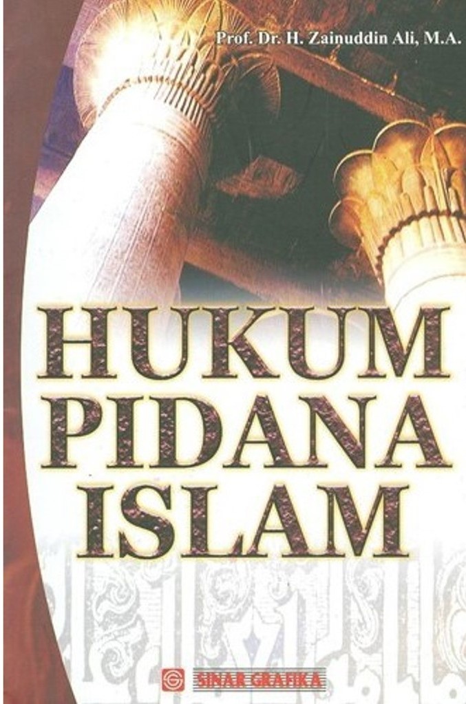 Cover Hukum Pidana Islam / Zainuddin Ali