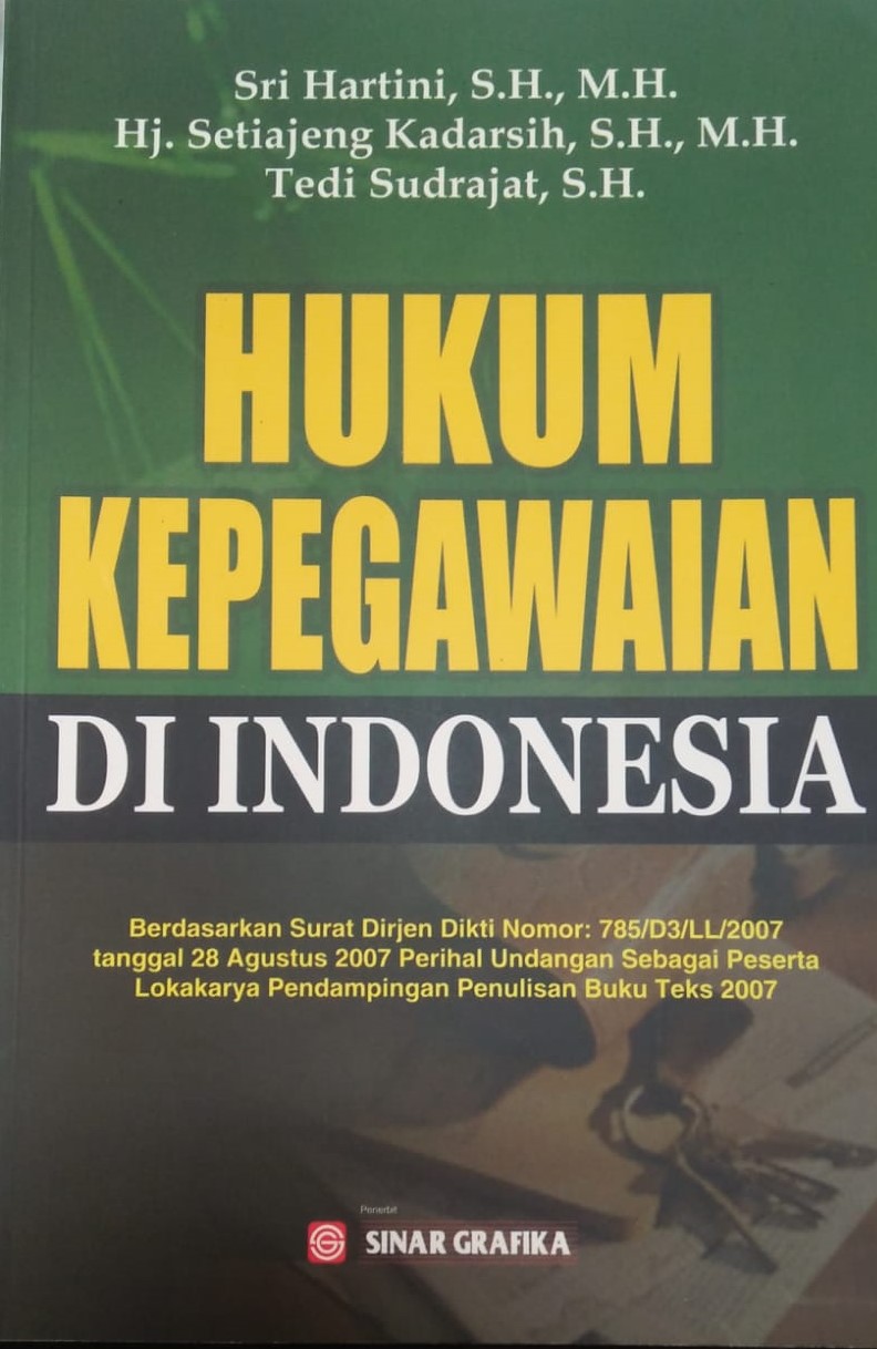 Cover Hukum Kepegawaian di Indonesia / Sri Hartini, dkk