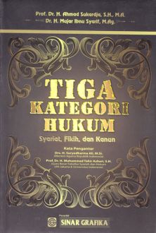 Cover Tiga kategori hukum :  syariat, fikih, dan kanun / Ahmad Sukardja