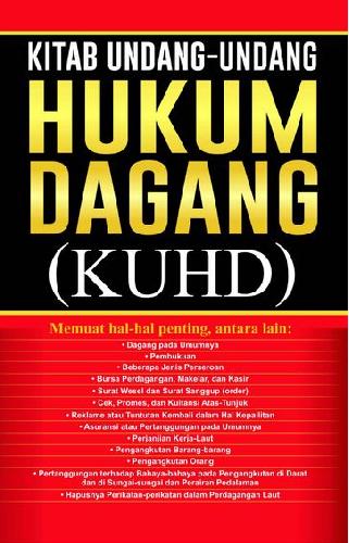 Cover Kitab undang-undang hukum dagang (KUHD) / Republik Indonesia