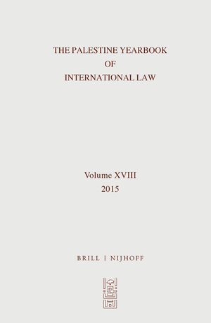 Cover Palestine Yearbook of International Law / Edited by Ardi Imseis