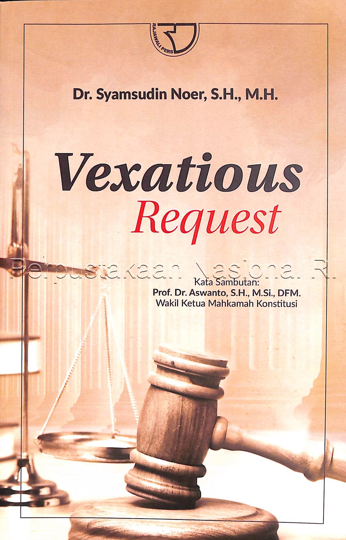 Cover Vexatious Request / Syamsudin Noer