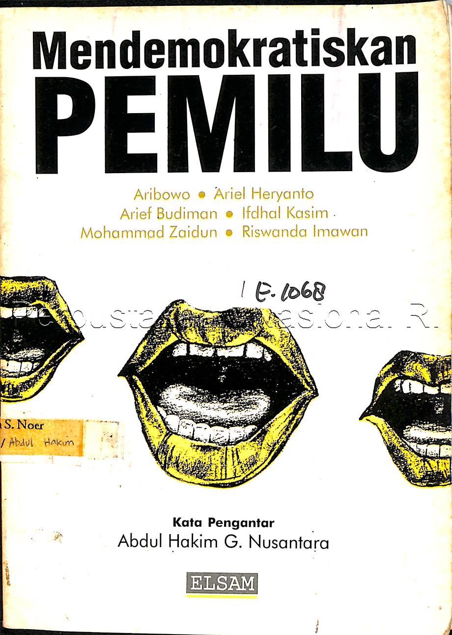 Cover Mendemokratiskan Pemilu / Ariwibowo [et.al.]