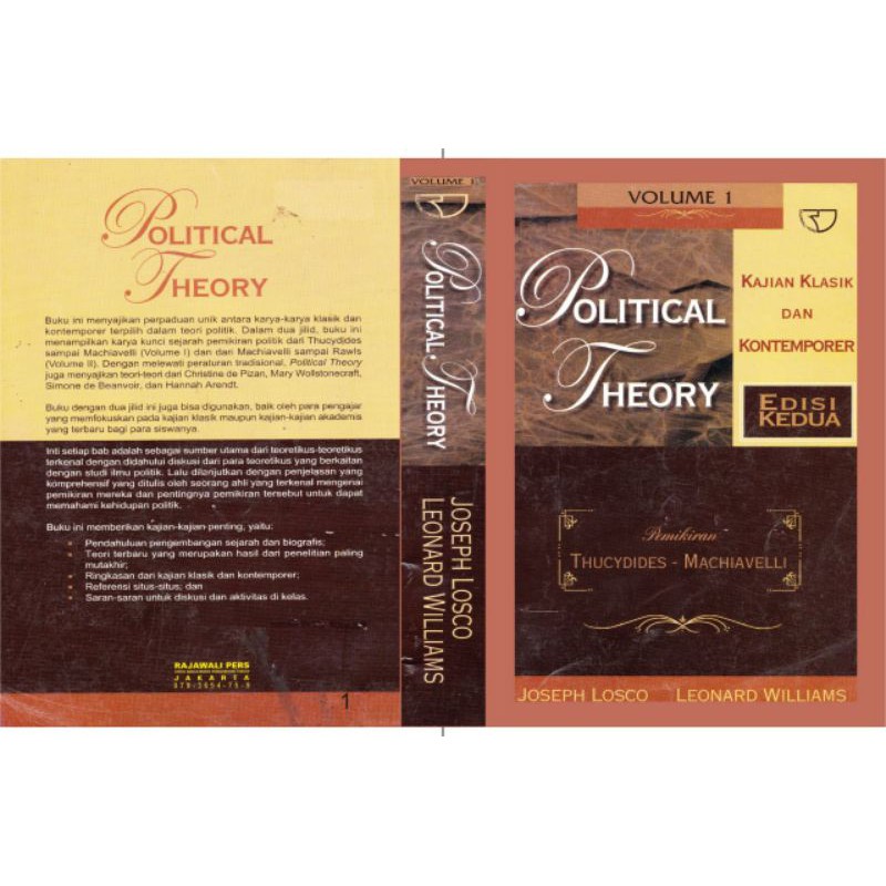 Cover Political Theory Vol. 1 :  Kajian Klasik dan Kontemporer / Joseph Losco, Leonard Williams