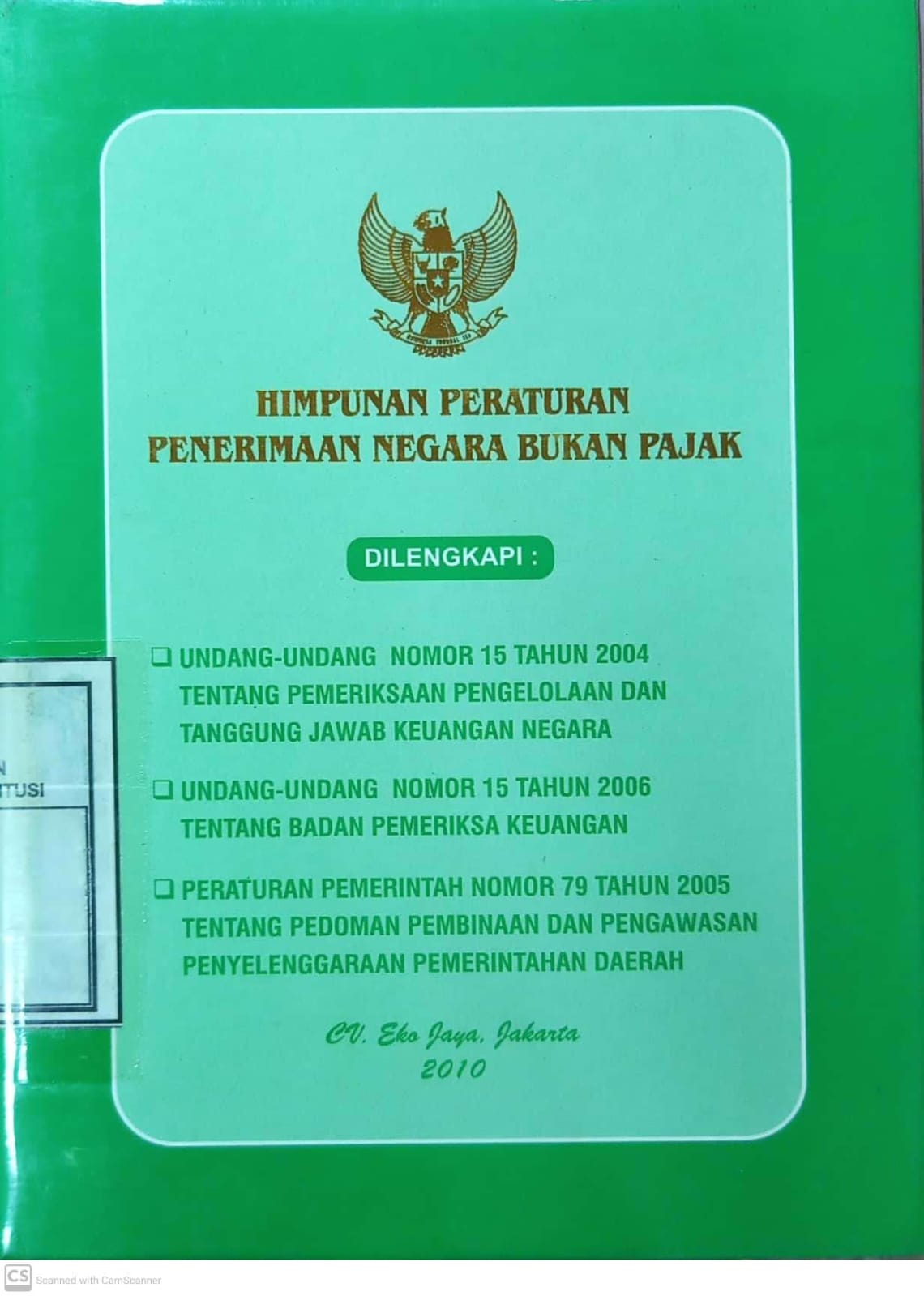 Cover Himpunan Peraturan Penerimaan Negara Bukan Pajak