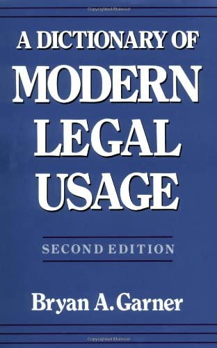 Cover Dictionary of Modern Legal Usage / Bryan A. Garner