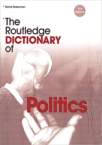 Cover Routledge Dictionary of Politics / David Robertson