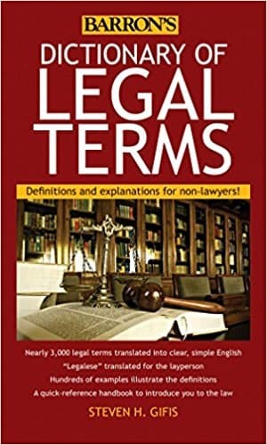 Cover Dictionary of legal terms :  definitions and explanations for non-lawyers / Steven H. Gifis