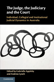 Cover Judge, the Judiciary and the Court :  Individual, Collegial and Institutional Judicial Dynamics in Australia / edited by Gabrielle Appleby