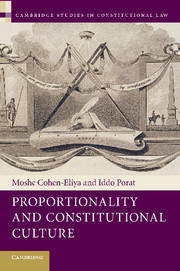 Cover Proportionality and constitutional culture / Moshe Cohen-Eliya and Iddo Porat