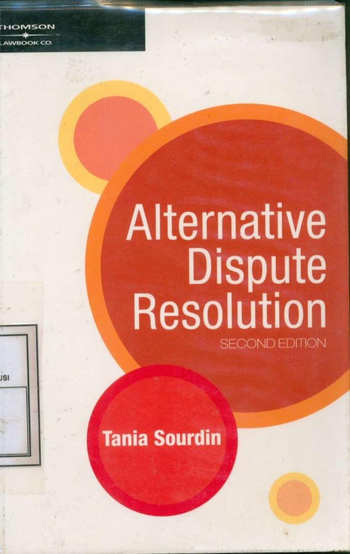 Cover Alternative Dispute Resolution / Tania Sourdin