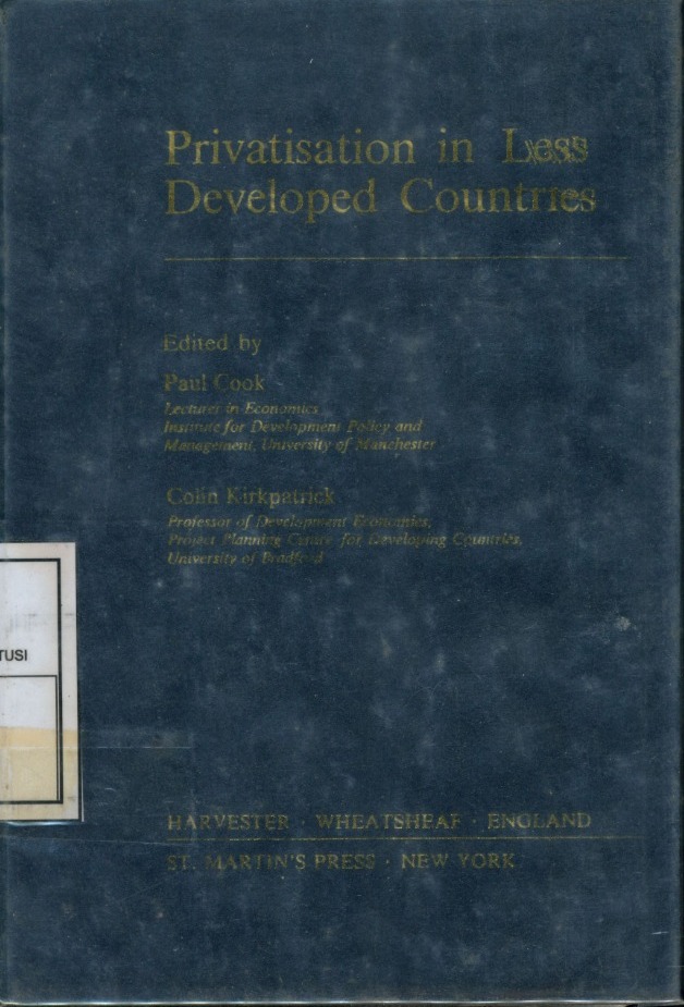 Cover Privatisation In Less Developed Countries 01326 / Edited By Paul Cook and Colin Kirk Patrick