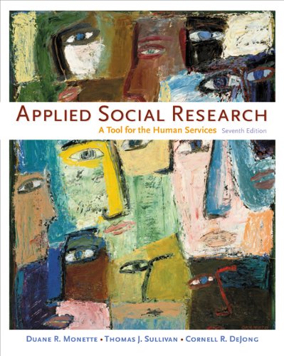 Cover Applied Social Research :  A Tool For The Human Service / Duane R. Monette, Thomas J. Sullivan, and Cornell R. Dejong