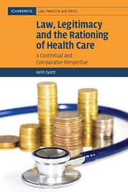 Cover Law, Legitimacy and the Rationing of Health Care :  A Contextual and Comparative Perspective / Keith Syrett