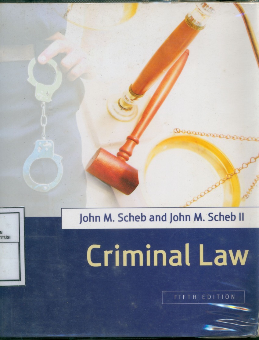 Cover Criminal Law / John M. Scheb