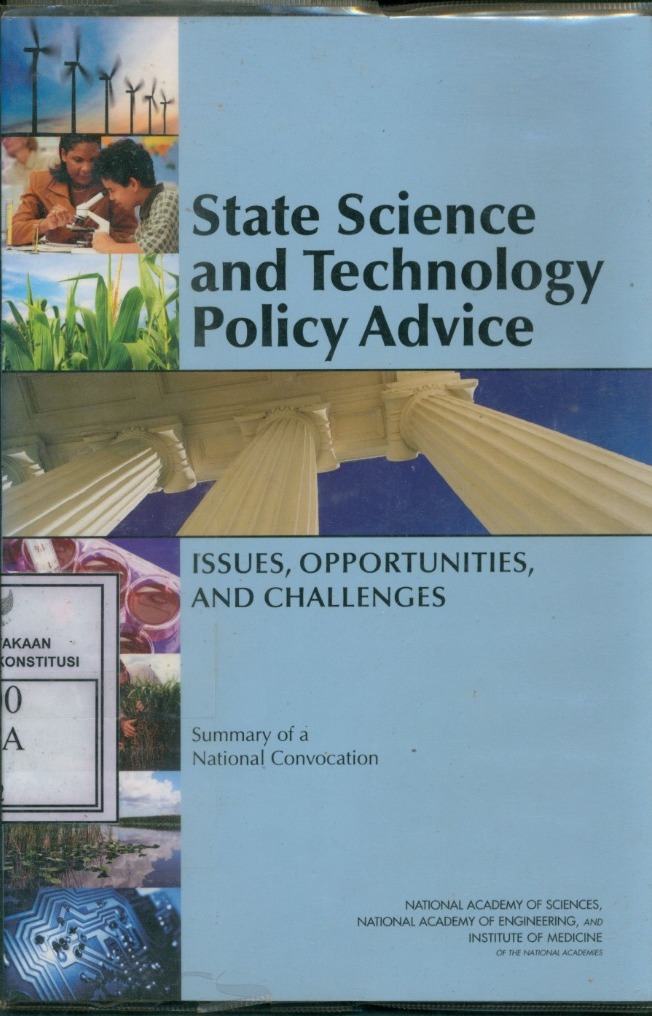 Cover State Science And Technology Policy Advice :  Issues, Opportunities And Challenges / Edited by Jay B Labov