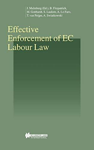 Cover Effective Enforcement of EC Labour Law :  Studies in Employment Theory and Social Policy / Edited by Jonas Malmberg [et.al]