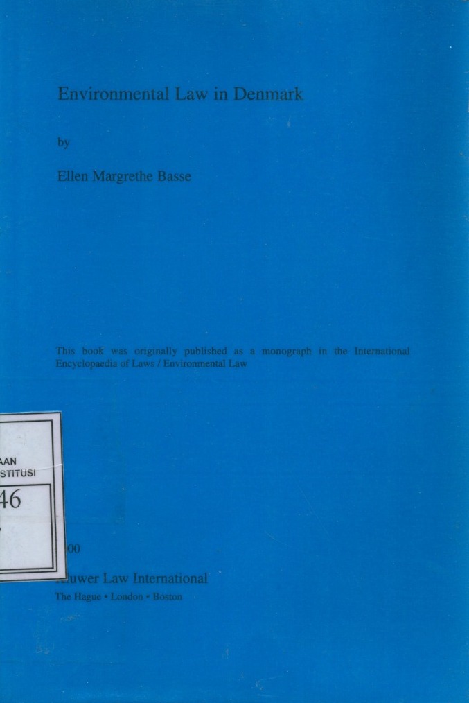 Cover Environmental Law in Denmark / Ellen Margrethe Basse