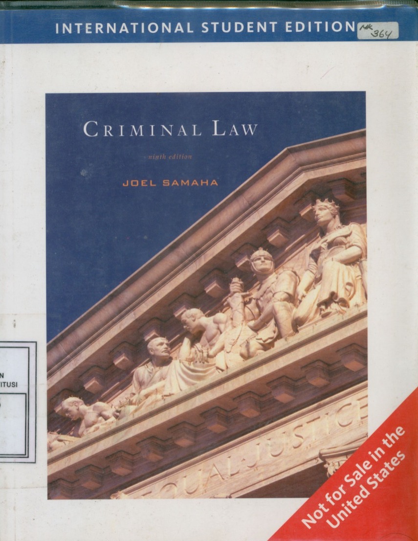Cover Criminal Law / Joel Samaha