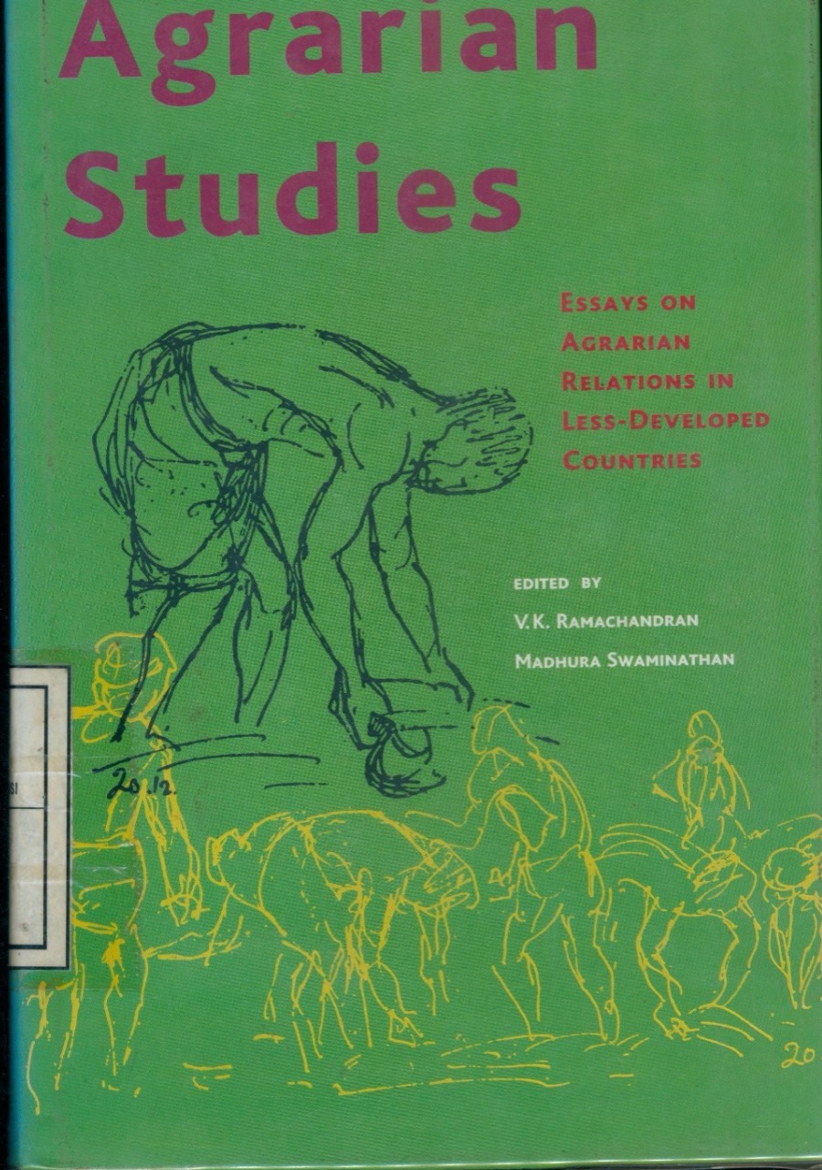 Cover Agrarian Studies :  Essaus on agrari relations in less developed countries / Edited by V.K.Ramachandra