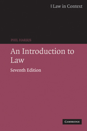 Cover Introduction to Law / Phil Harris