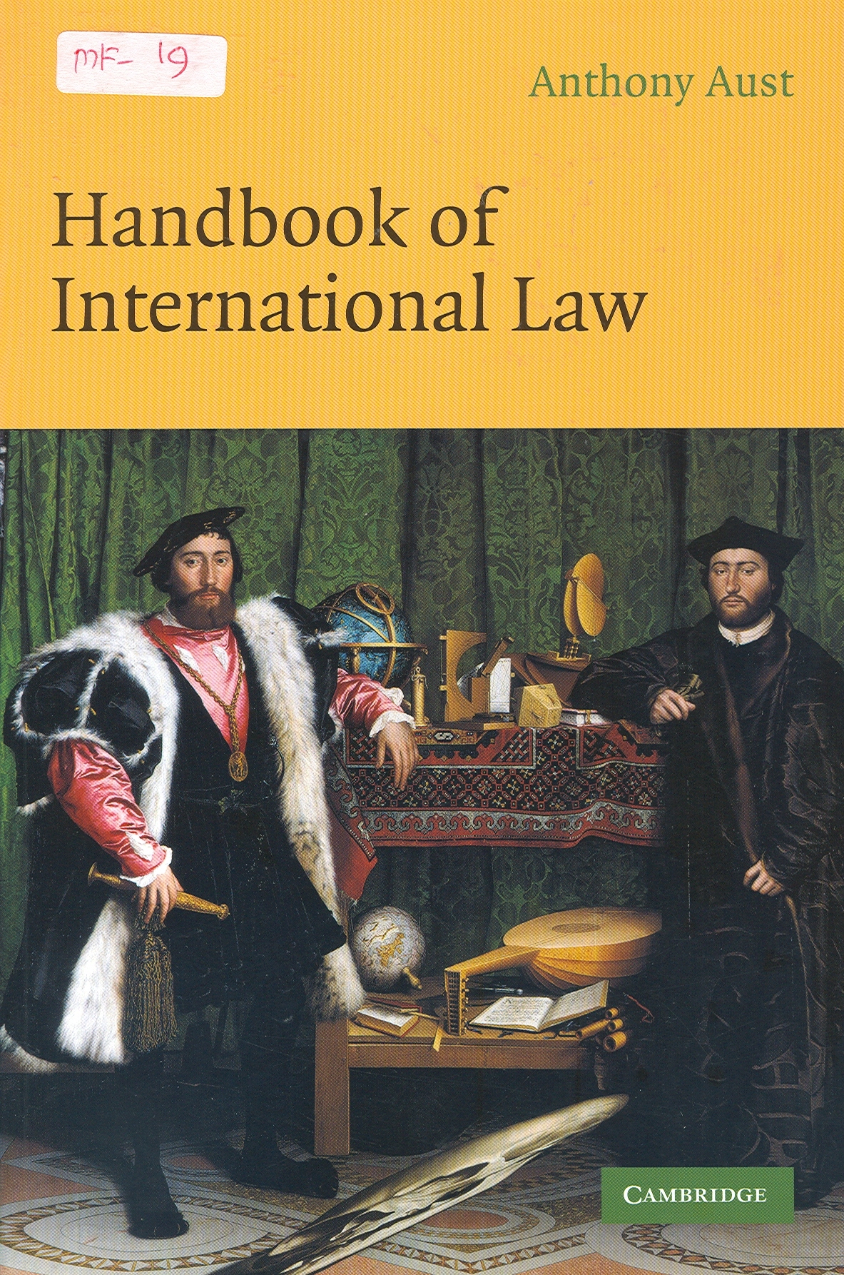 Cover Handbook of International Law / Anthony Aust