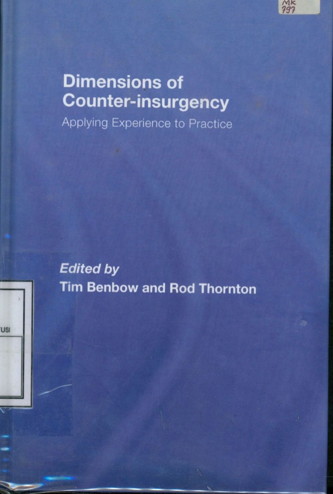 Cover Dimensions of Counter-insurgency : Applying Experience to Practice / Edited by Tim Benbow and Rod Thornton