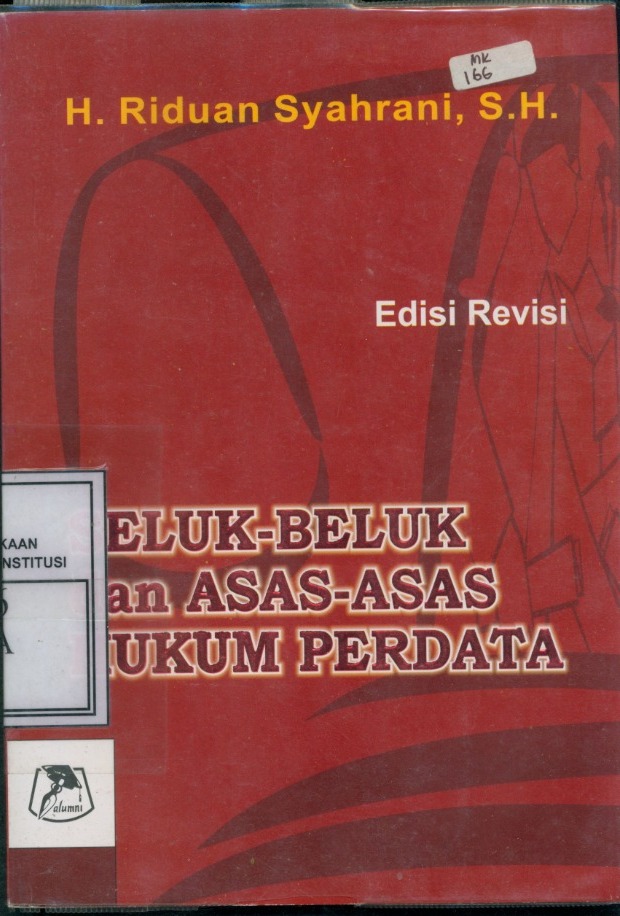 Cover Seluk-beluk dan Asas-asas Hukum Perdata / Riduan Syahrani