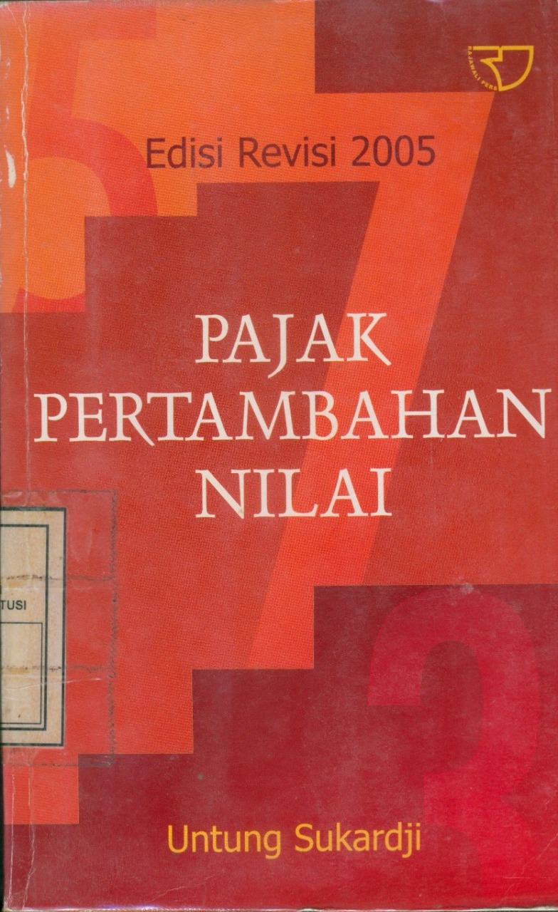 Cover Pajak Pertambahan Nilai / Untung Sukardji