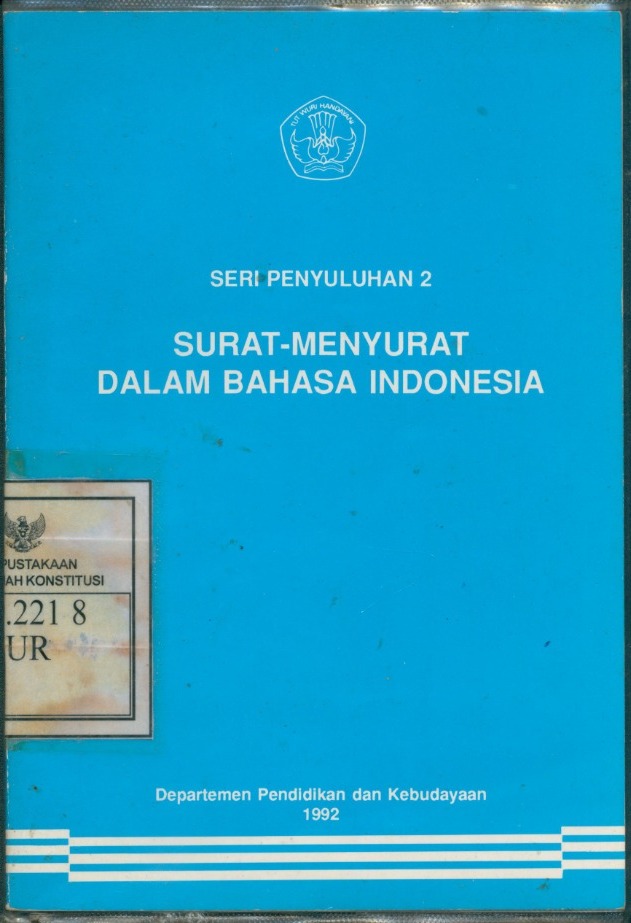 Cover Surat-Menyurat Dalam Bahasa Indonesia / Edited by Caca Sudarsa