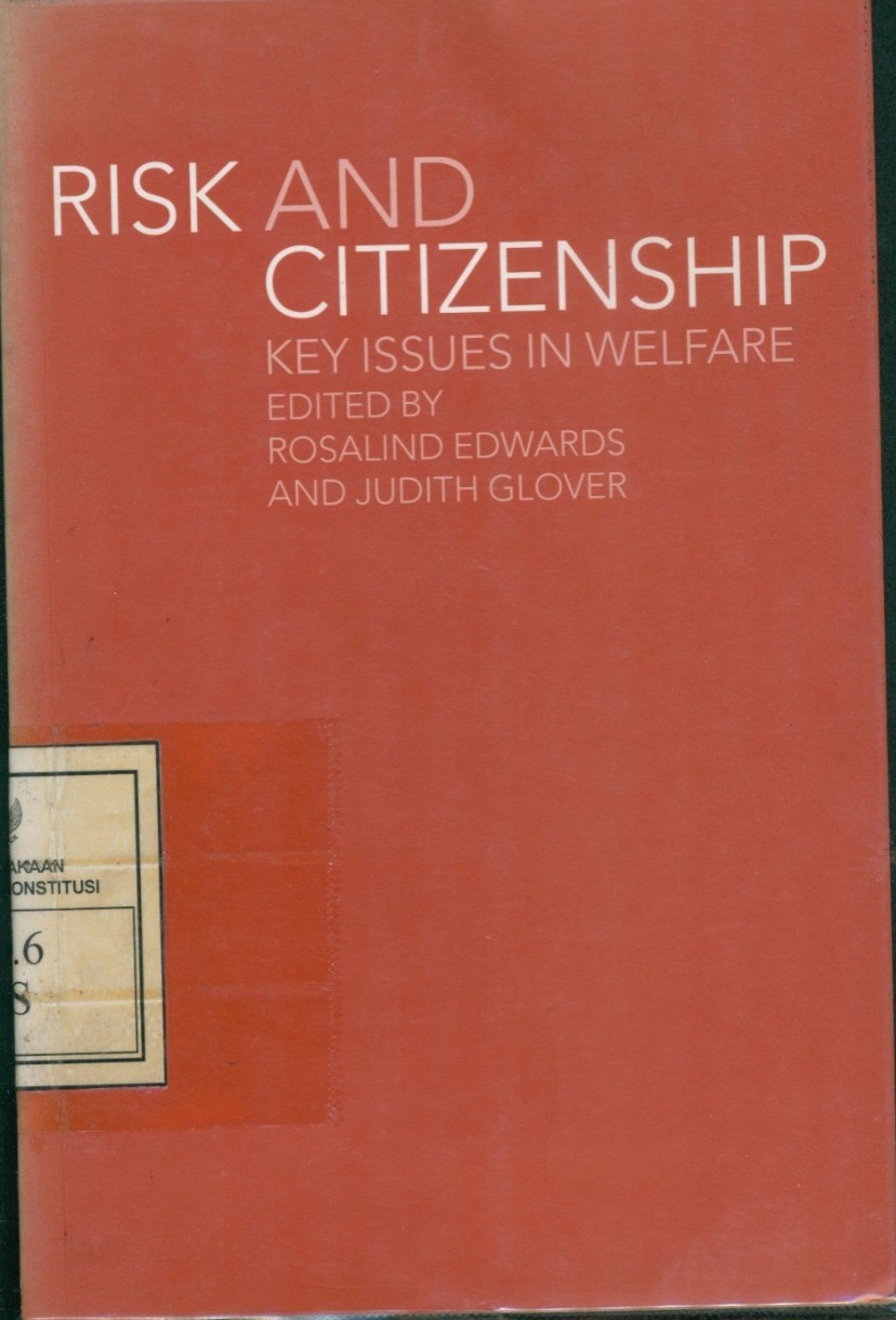 Cover Risk and Citizwnship :  key issues in welfafer / edited by Rosalind edwards