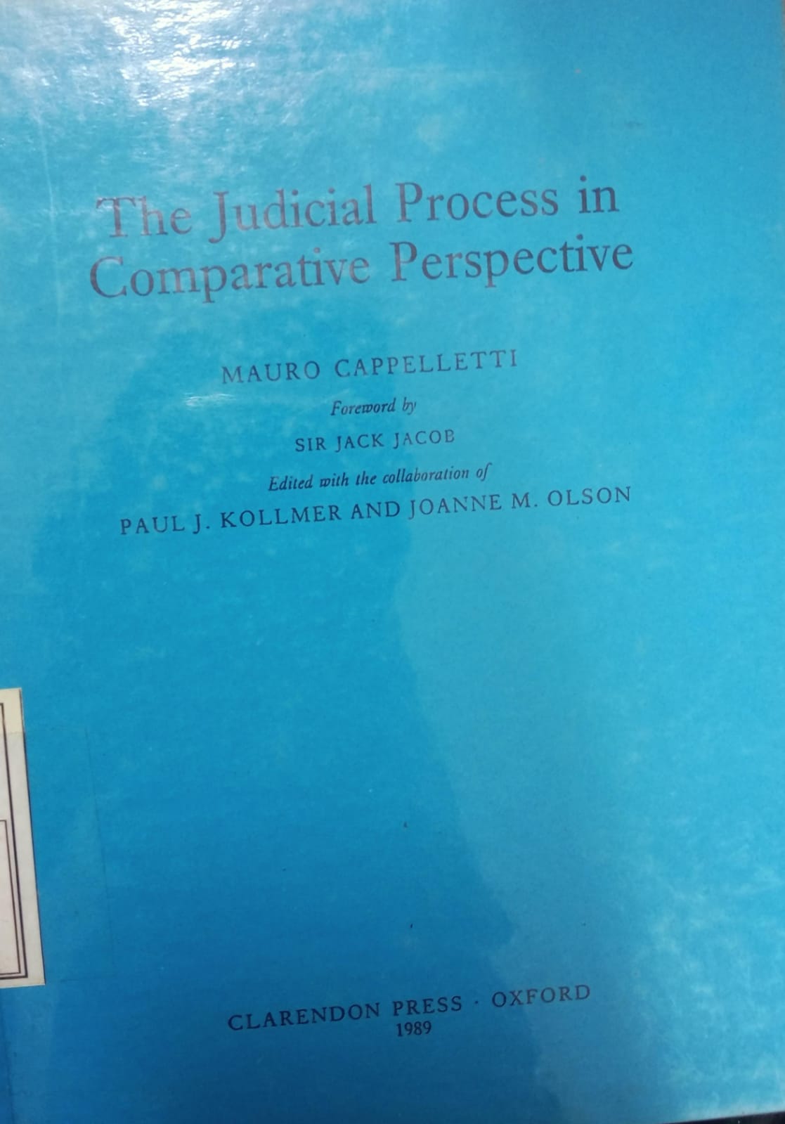 Cover Judicial Process in Comparative Perspective / Mauro Cappelletti