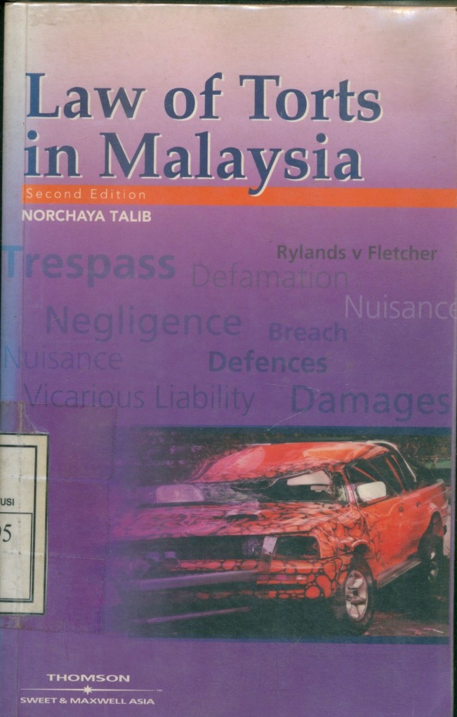 Cover Law Of Torts In Malaysia / Norchaya Talib