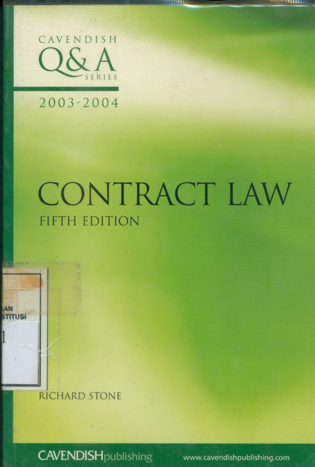 Cover Contract Law / Richard Stone