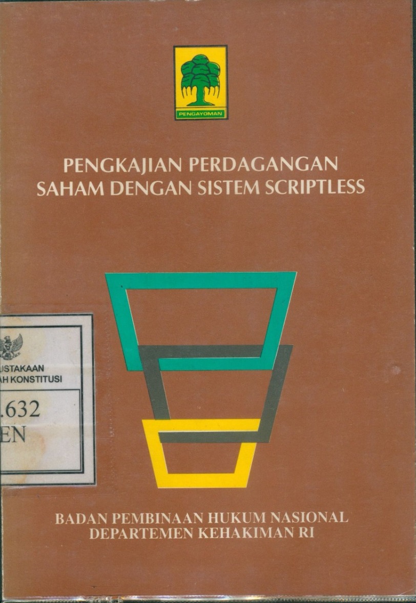 Cover Pengkajian Perdagangan Saham Dengan Sistem Scriptless / Yahya Harahap