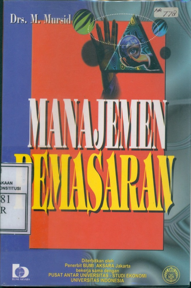 Cover Manajemen Pemasaran / M. Mursid