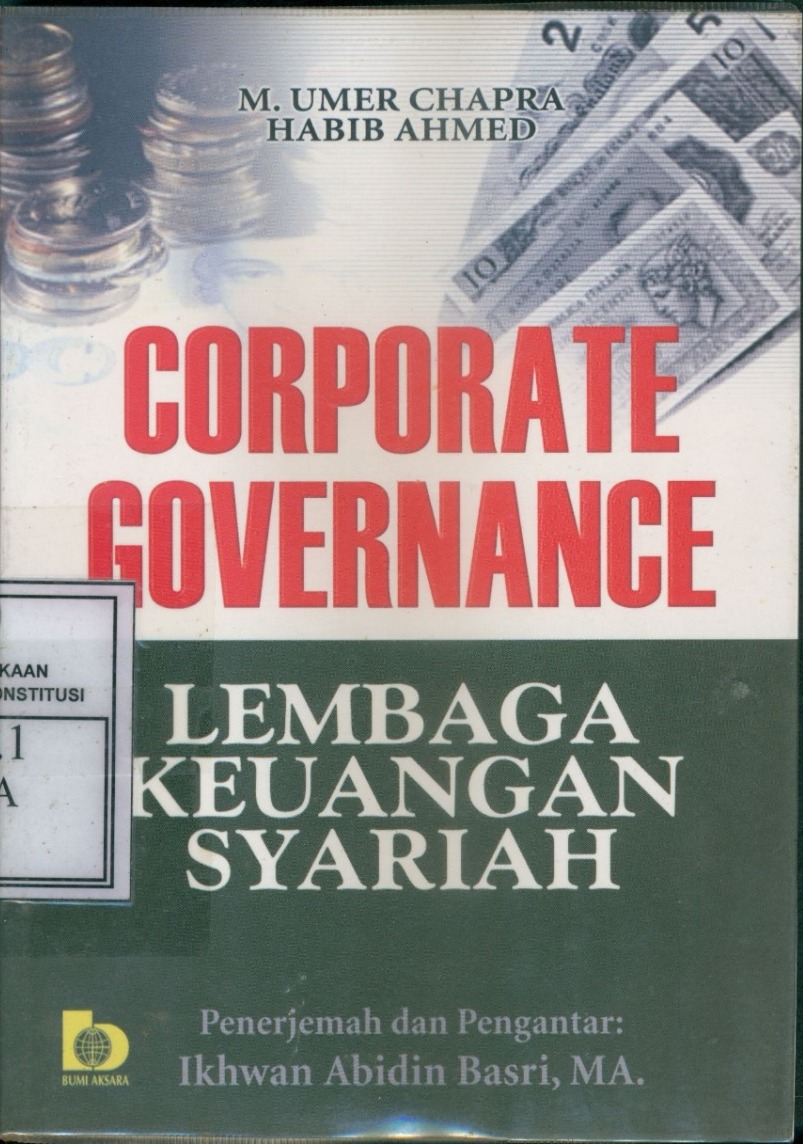 Cover Corporate Governance :  Lembaga Keuangan Syariah / M. Umer Chapra dan Habib Ahmed