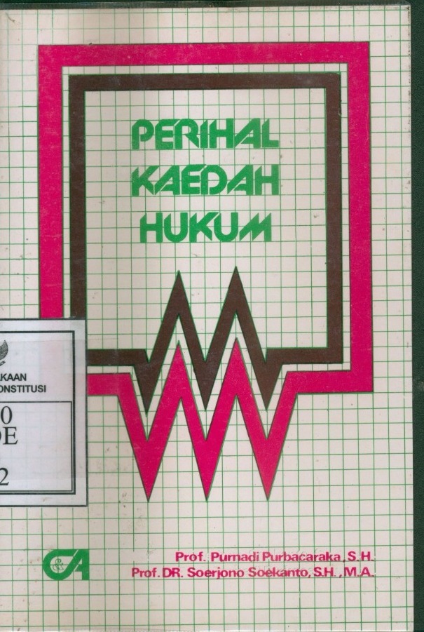 Cover Perihal kaedah hukum. / Purnadi Purbacaraka