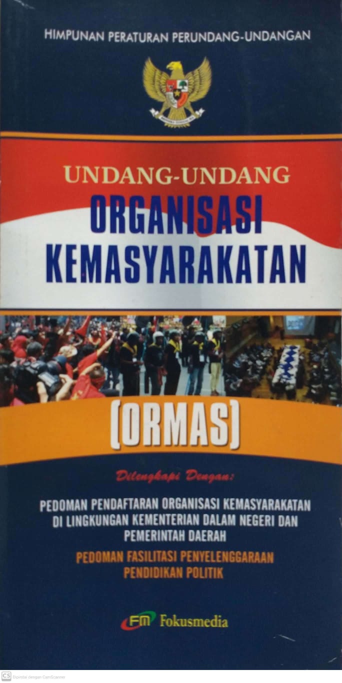 Cover Undang-Undang Organisasi Kemasyarakatan