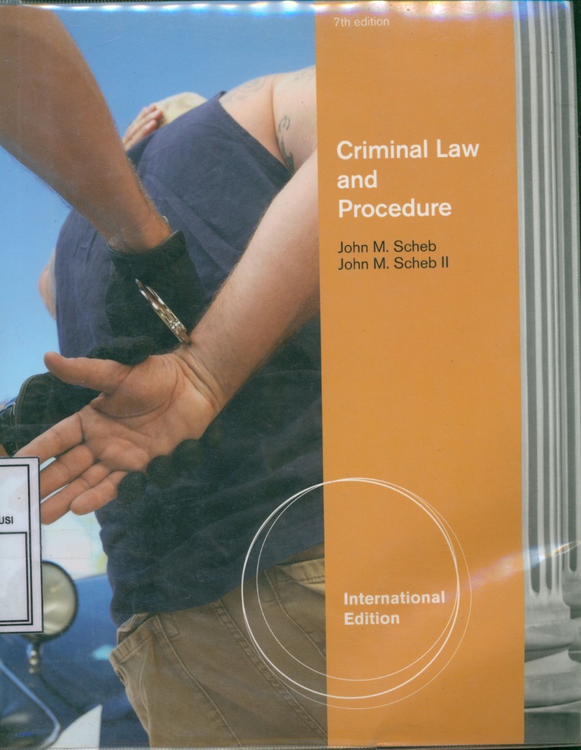 Cover Criminal Law and Procedure / John M. Scheb