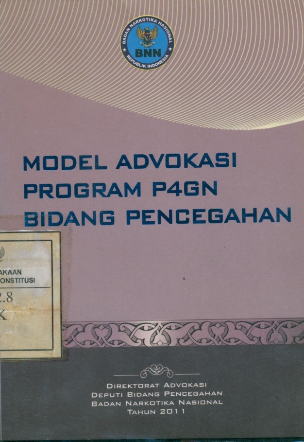 Cover Model Advokasi Program P4GN Bidang Pencegahan / Johny R. Hutajulu