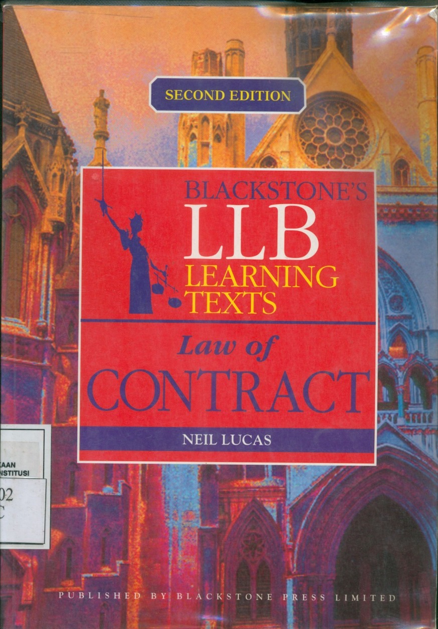 Cover Law of Contract :  Blackstone's LLB Learning texts / Neil Lucas