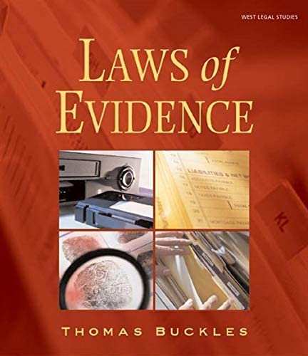 Cover Laws of Evidence / Thomas Buckles