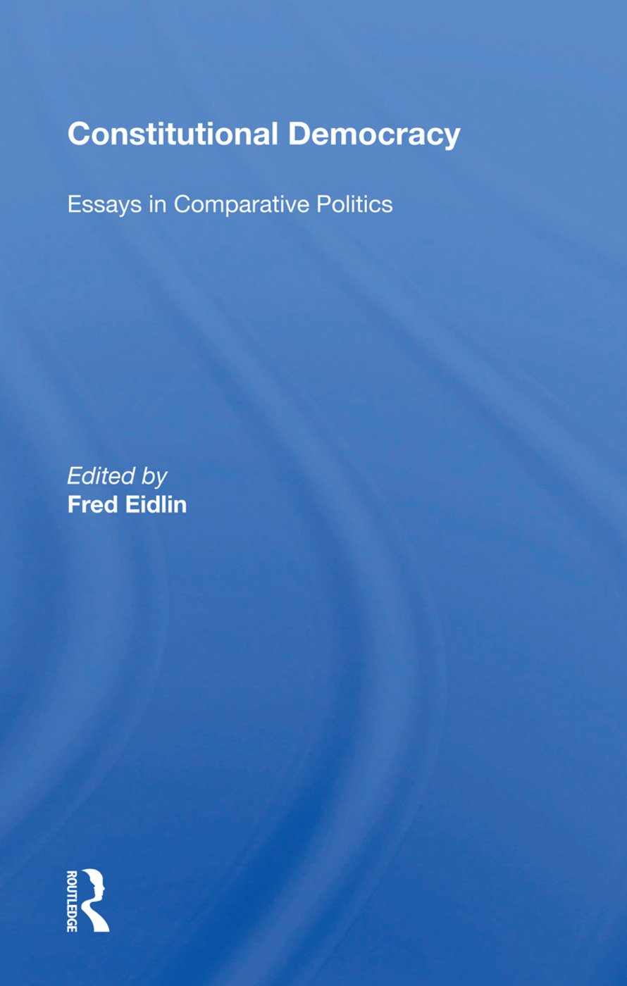 Cover Constitutional Democracy :  Essays In Comparative Politics / Fred Eidlin